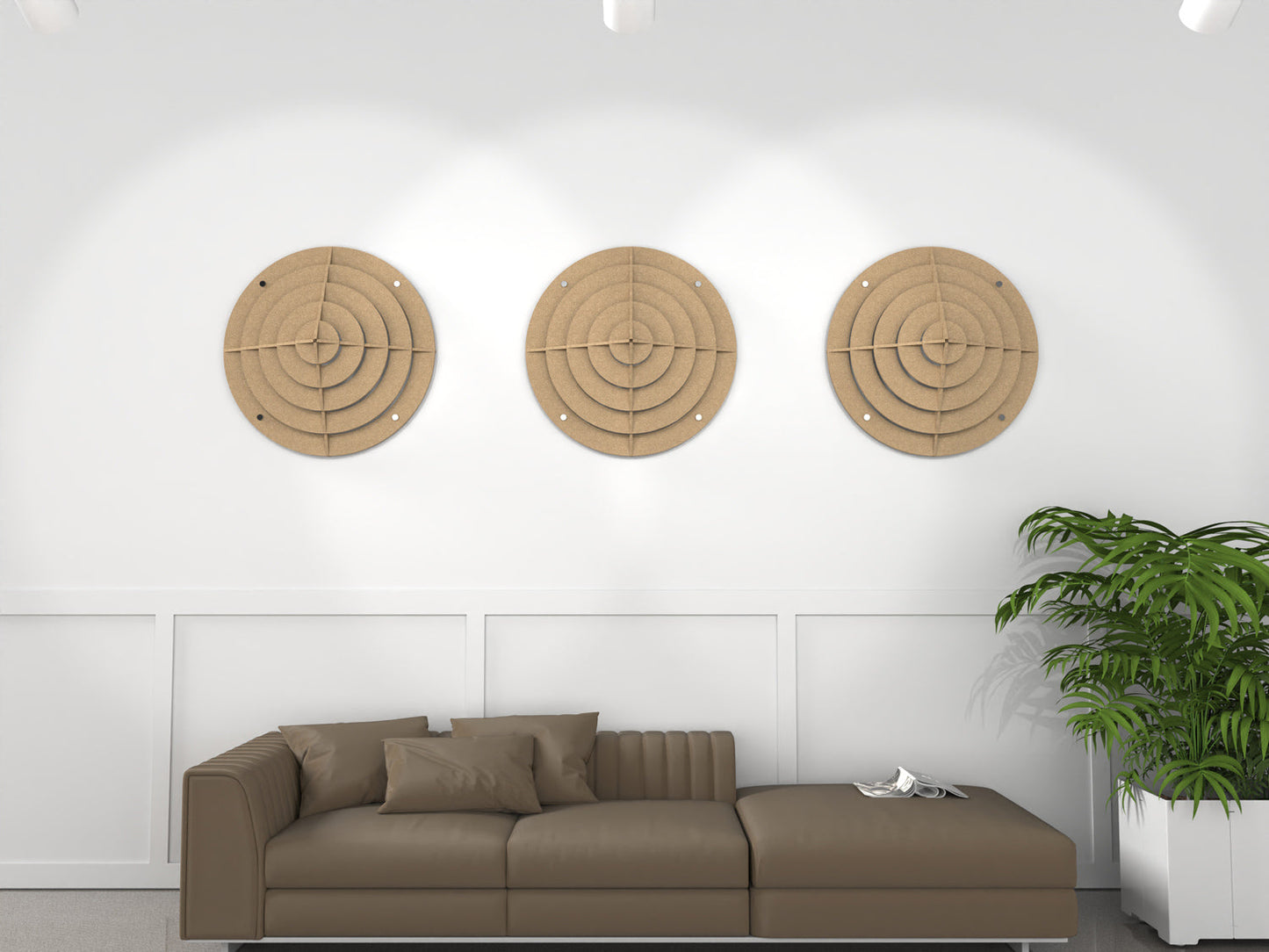 Acoustic 3D Wall Panel - Circle Diffuser