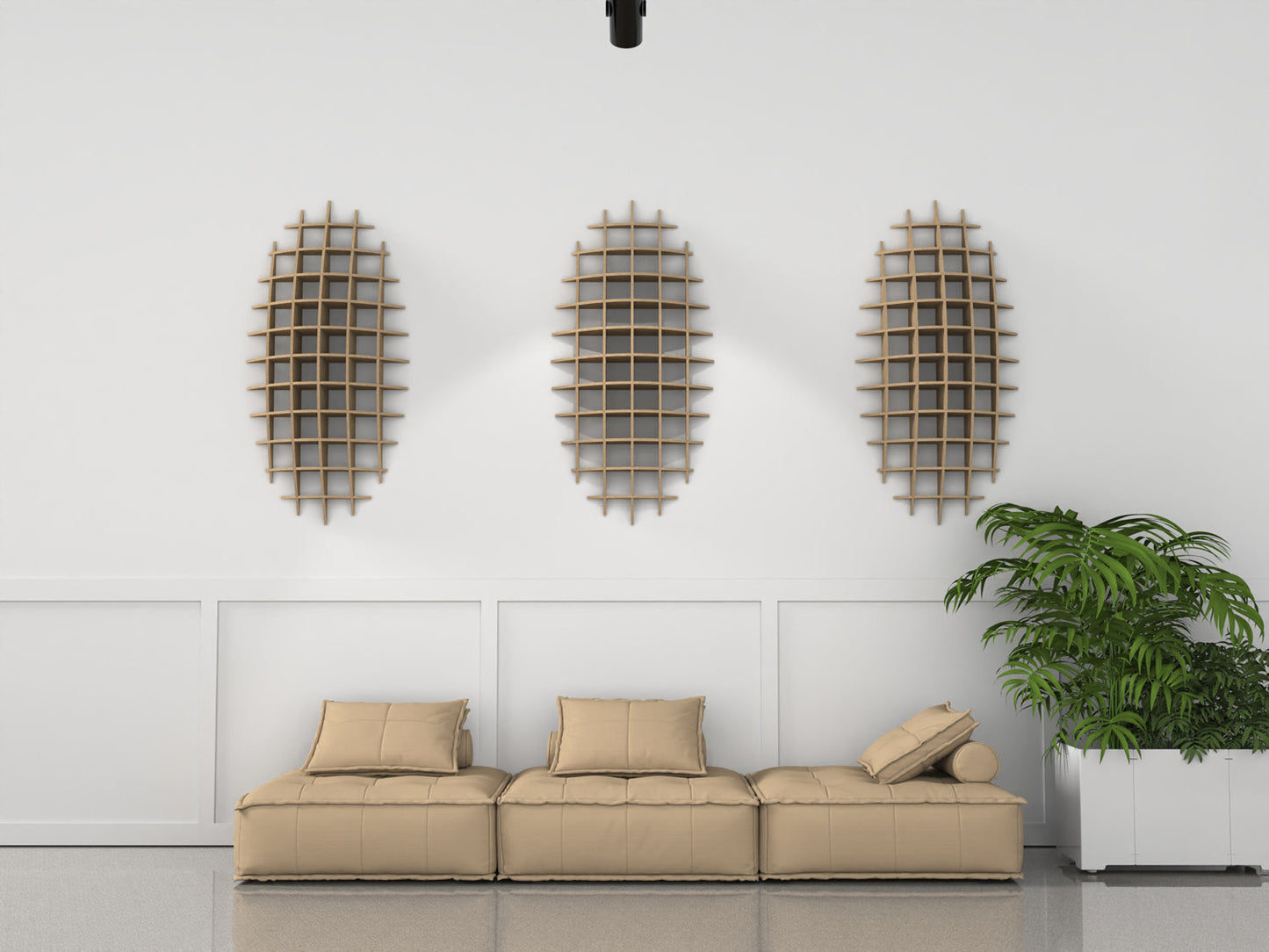 Acoustic 3D Wall Panel - Dome Diffuser 60"x30"x10"