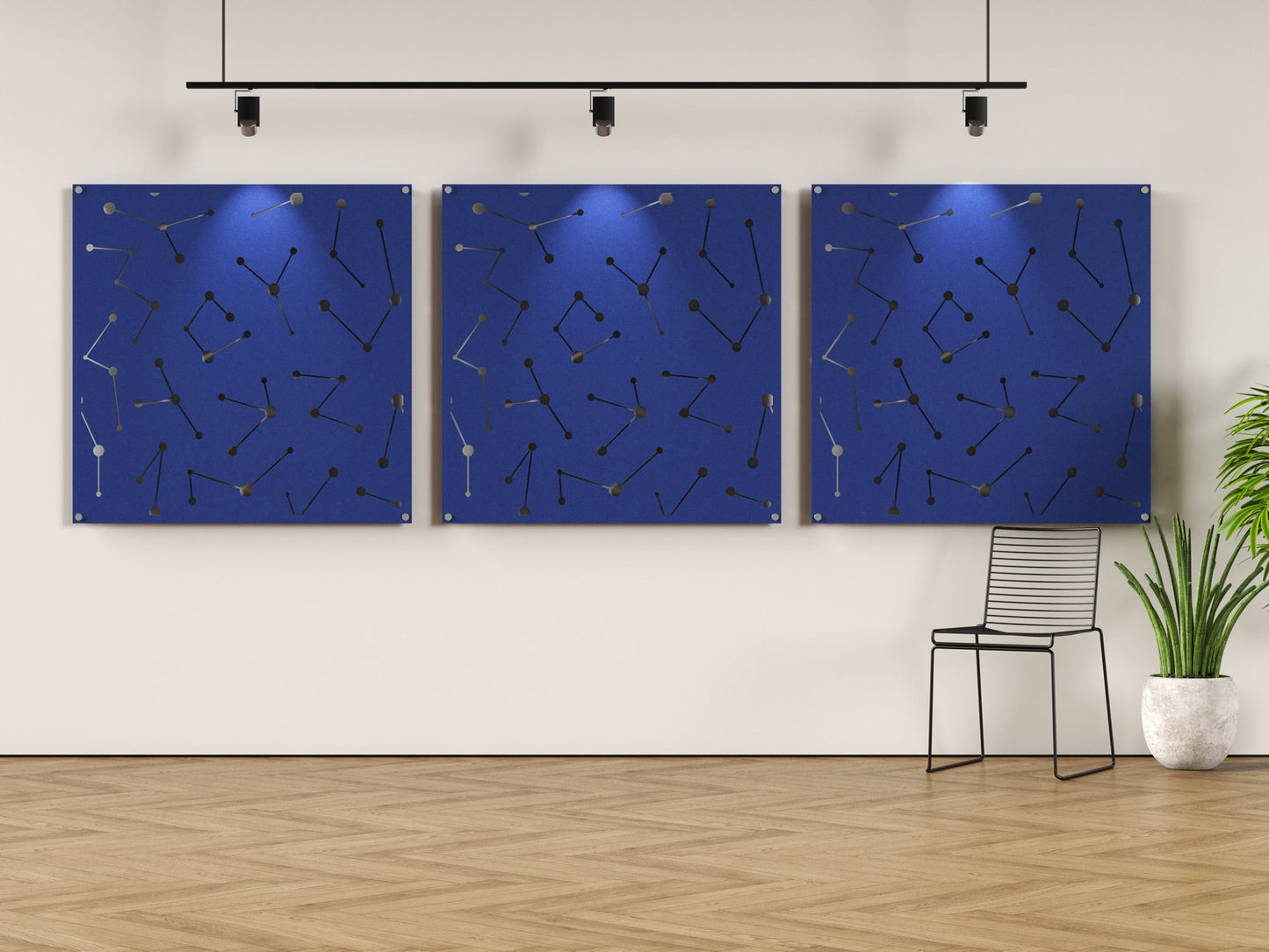 4x4 Acoustic Wall Panel - Light Nodes