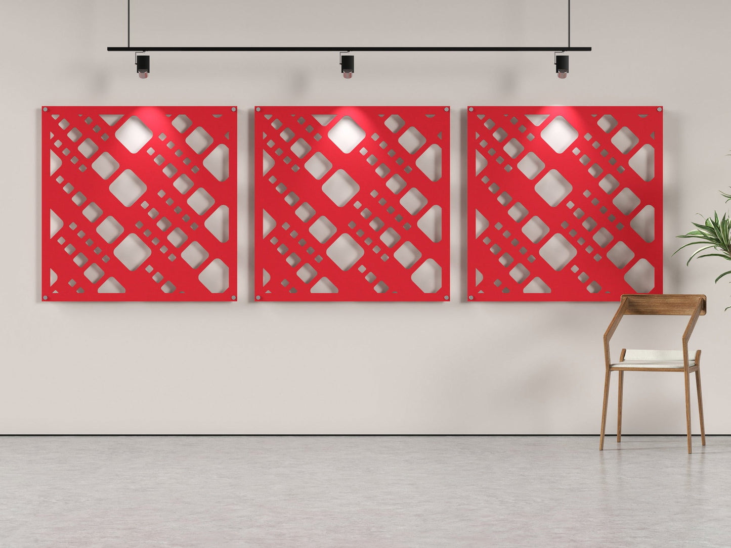 4x4 Acoustic Wall Panel - Squares on 45