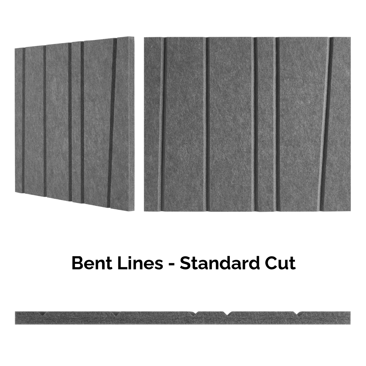 4x9 Acoustic Wall Covering - Bent Lines