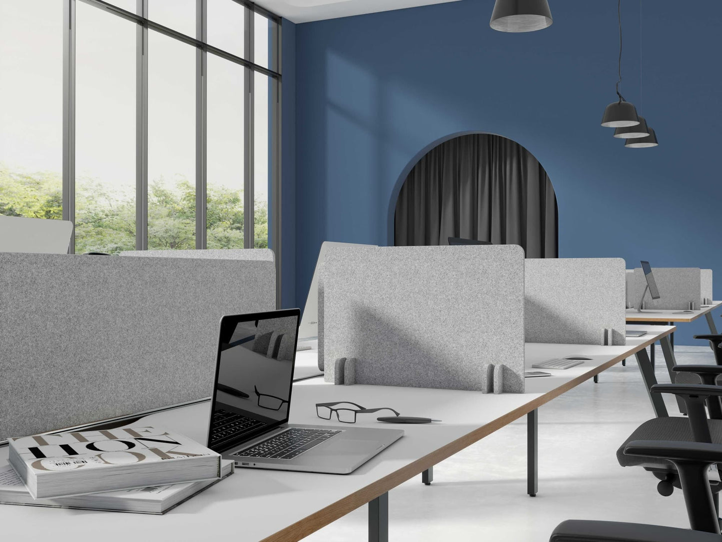 Acoustic Desk Divider Pack - Felt 23"x15"