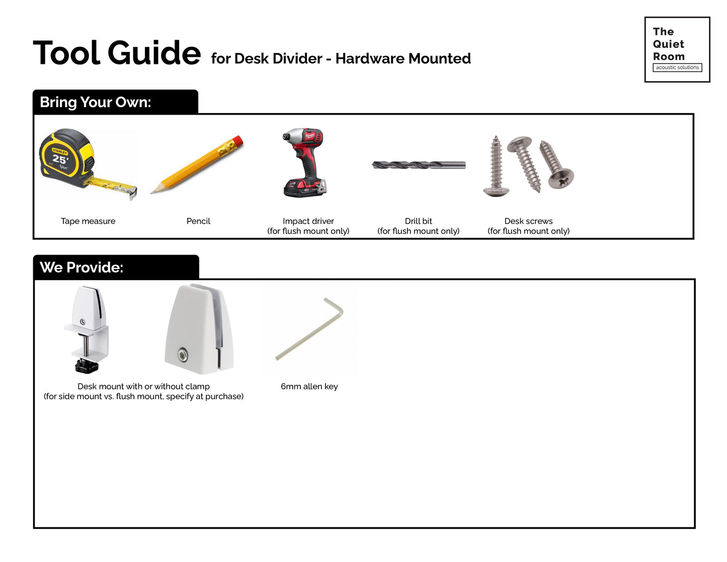 Acoustic Desk Divider Pack - Mounted 1x3