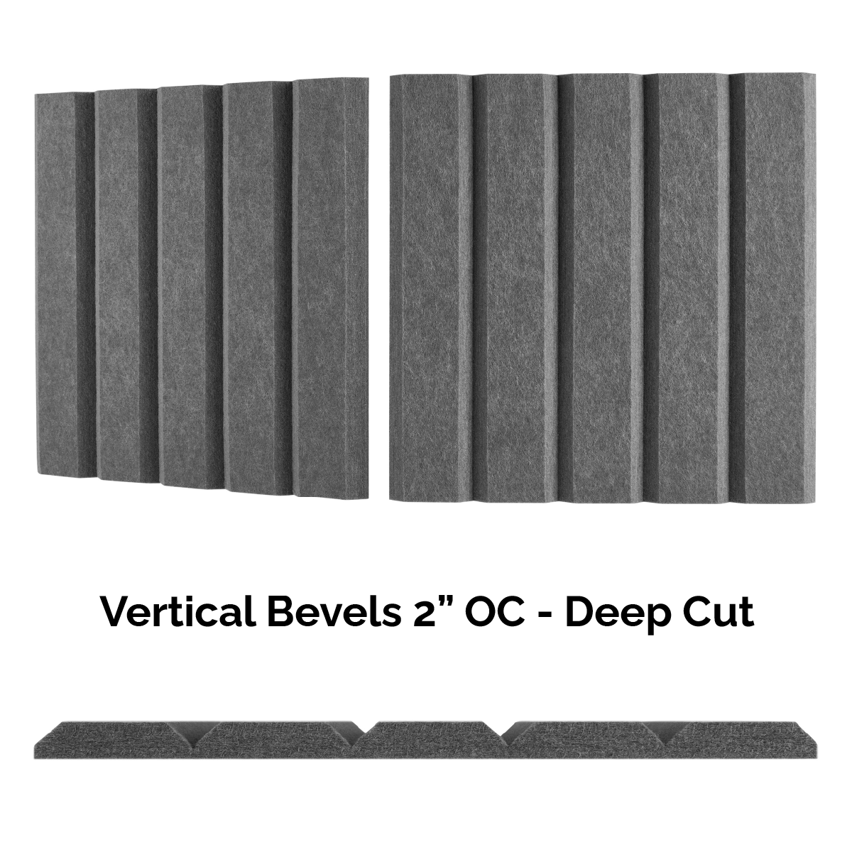 4x9 Acoustic Wall Covering - Vertical Bevels