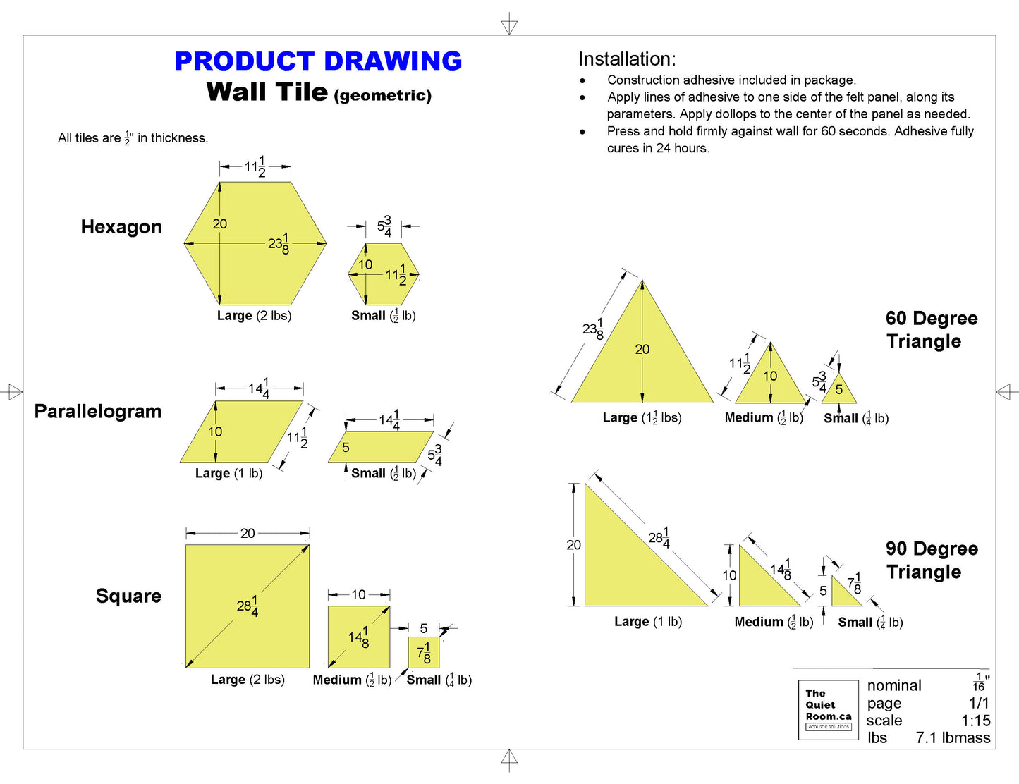 Acoustic Wall Tile - Square