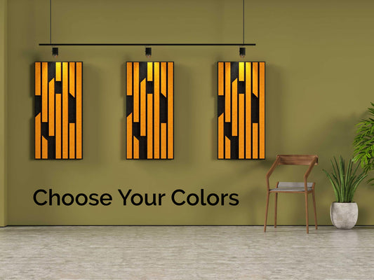 2x4 Acoustic Wall Panel - Bars (Choose Your Colors)