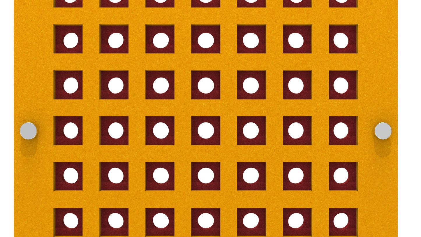 2x8 Acoustic Wall Panel - Circles in Squares