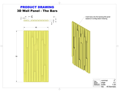 Acoustic 3D Wall Panel - The Bars
