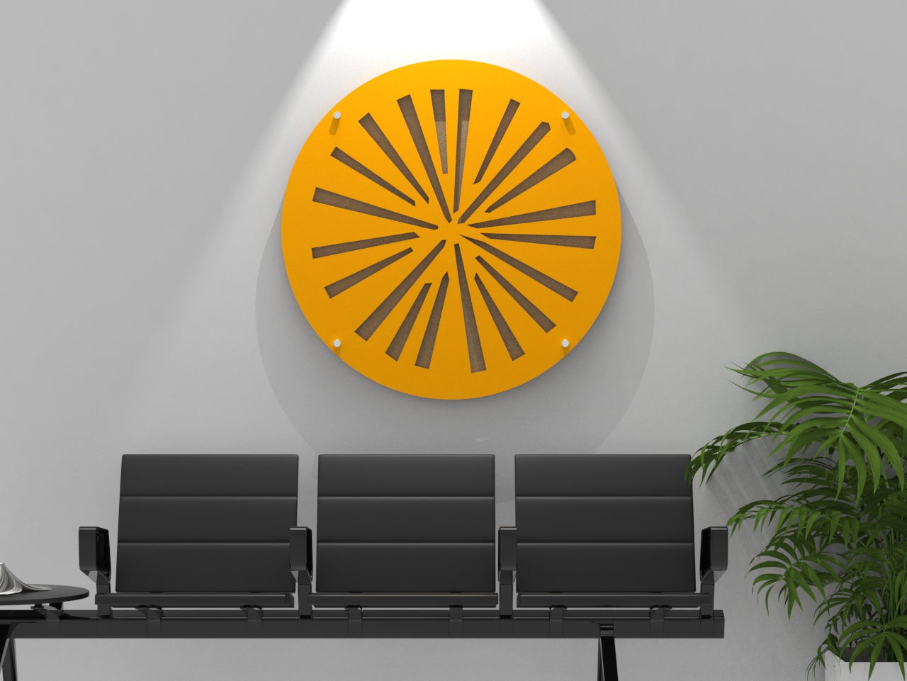 Acoustic Medallion Wall Panel - Light Speed