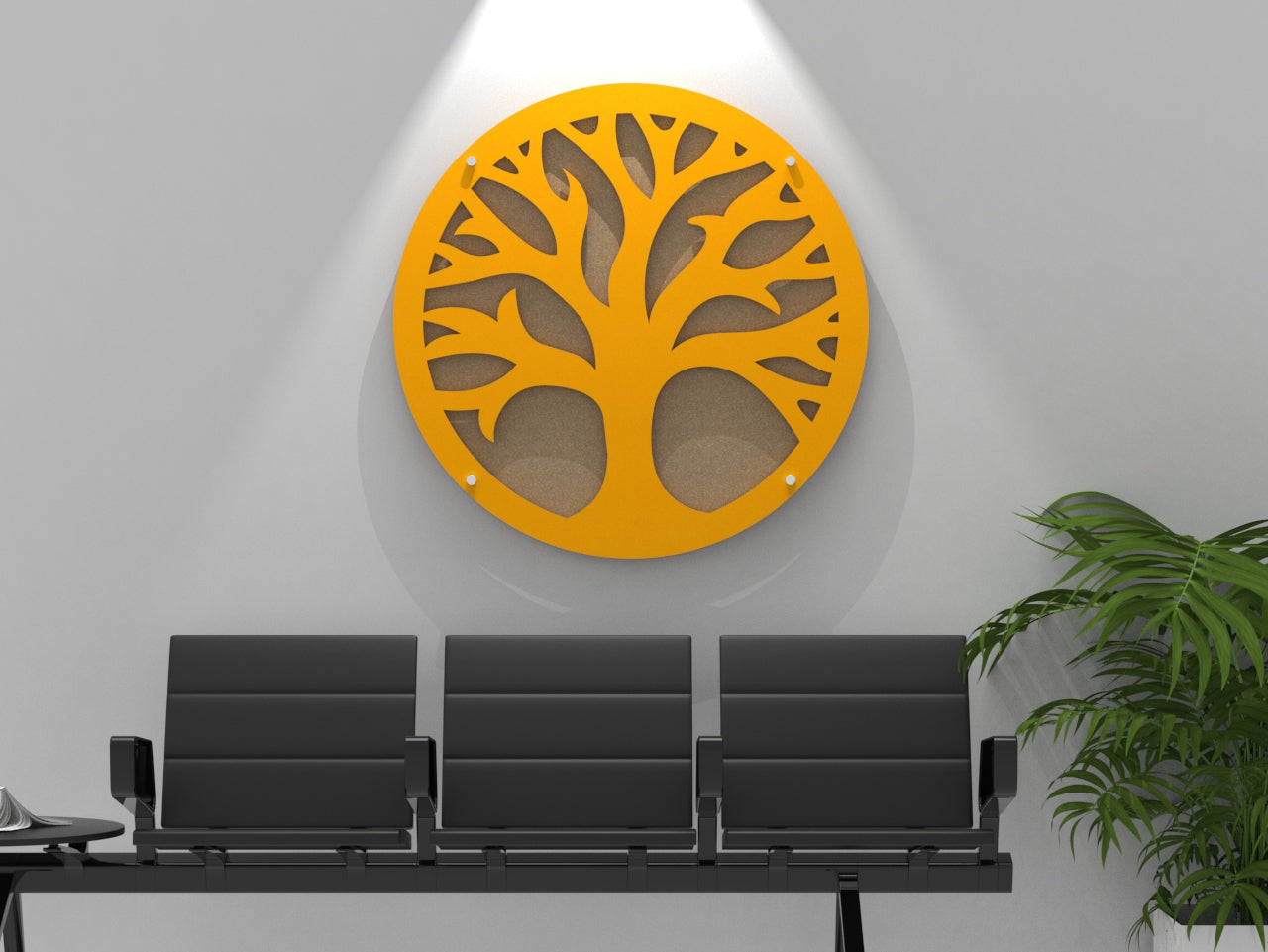 Acoustic Medallion Wall Panel - Summer Tree