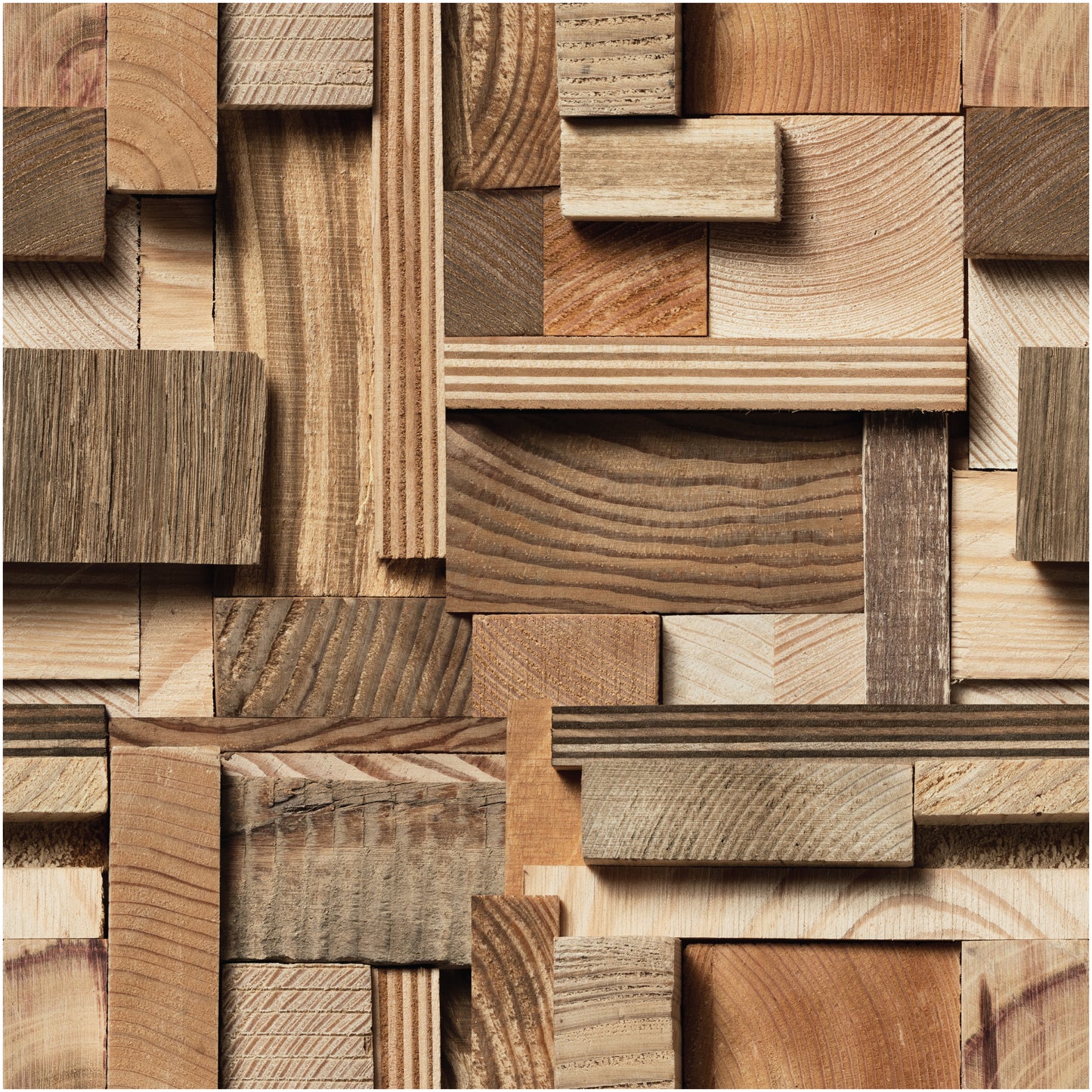 4x4 Printed Acoustic Wall Panel - Wood W44002