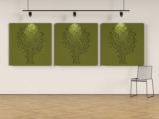 4x4 Acoustic Wall Panel - Digital Tree