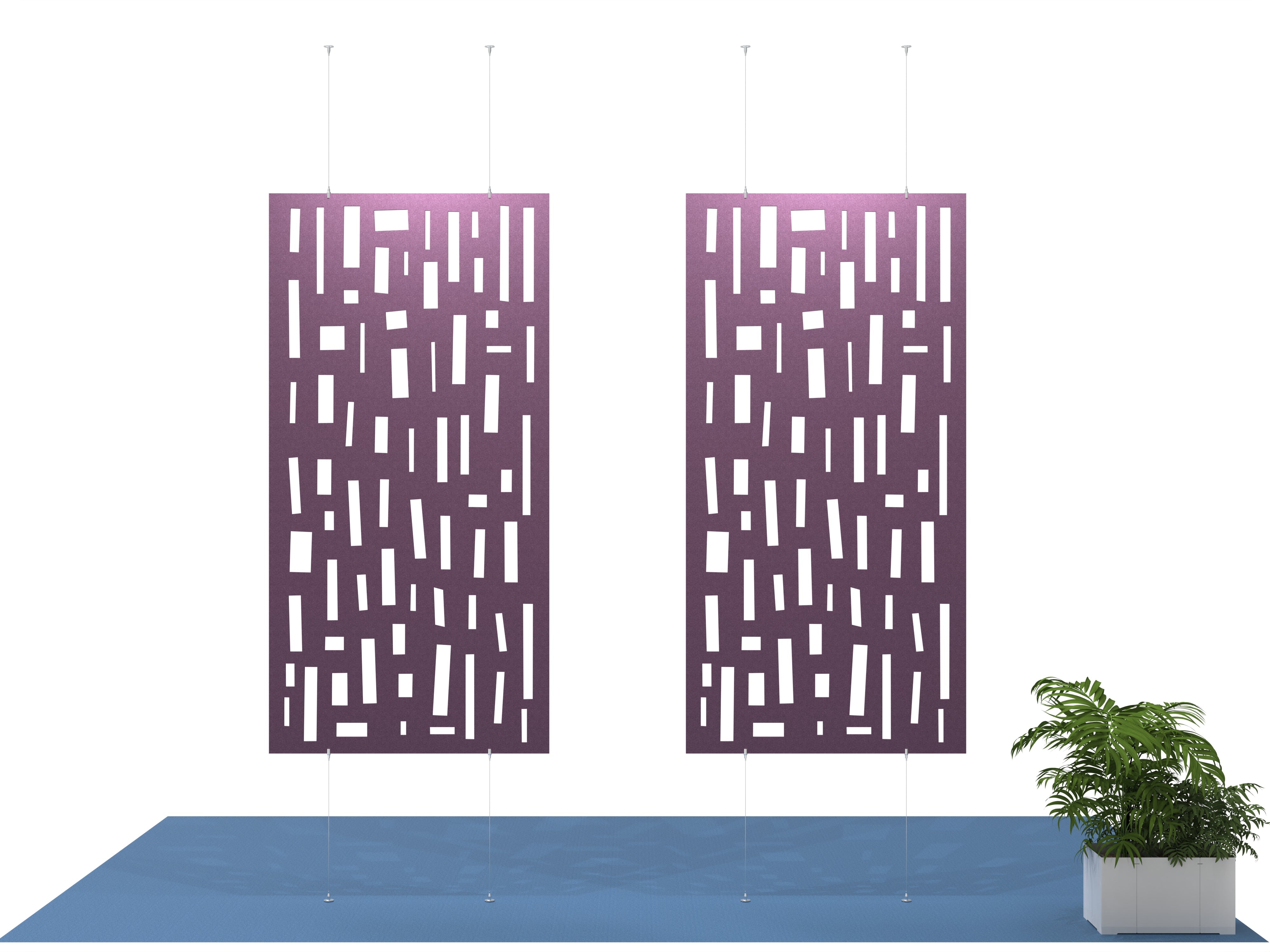 Window Pattern 4x8 4x8 Acoustic Room Divider - Small Windows – The Quiet Room USA Inc.