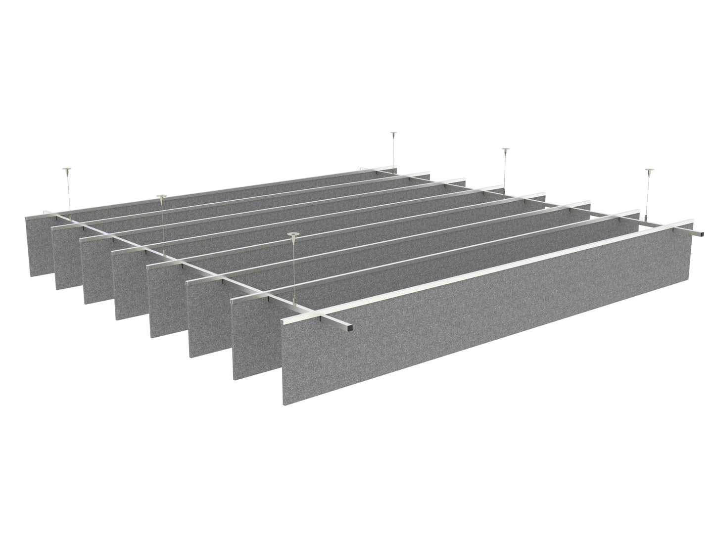 Acoustic Rectangle Baffle Assembly 12" High x 8'x8'