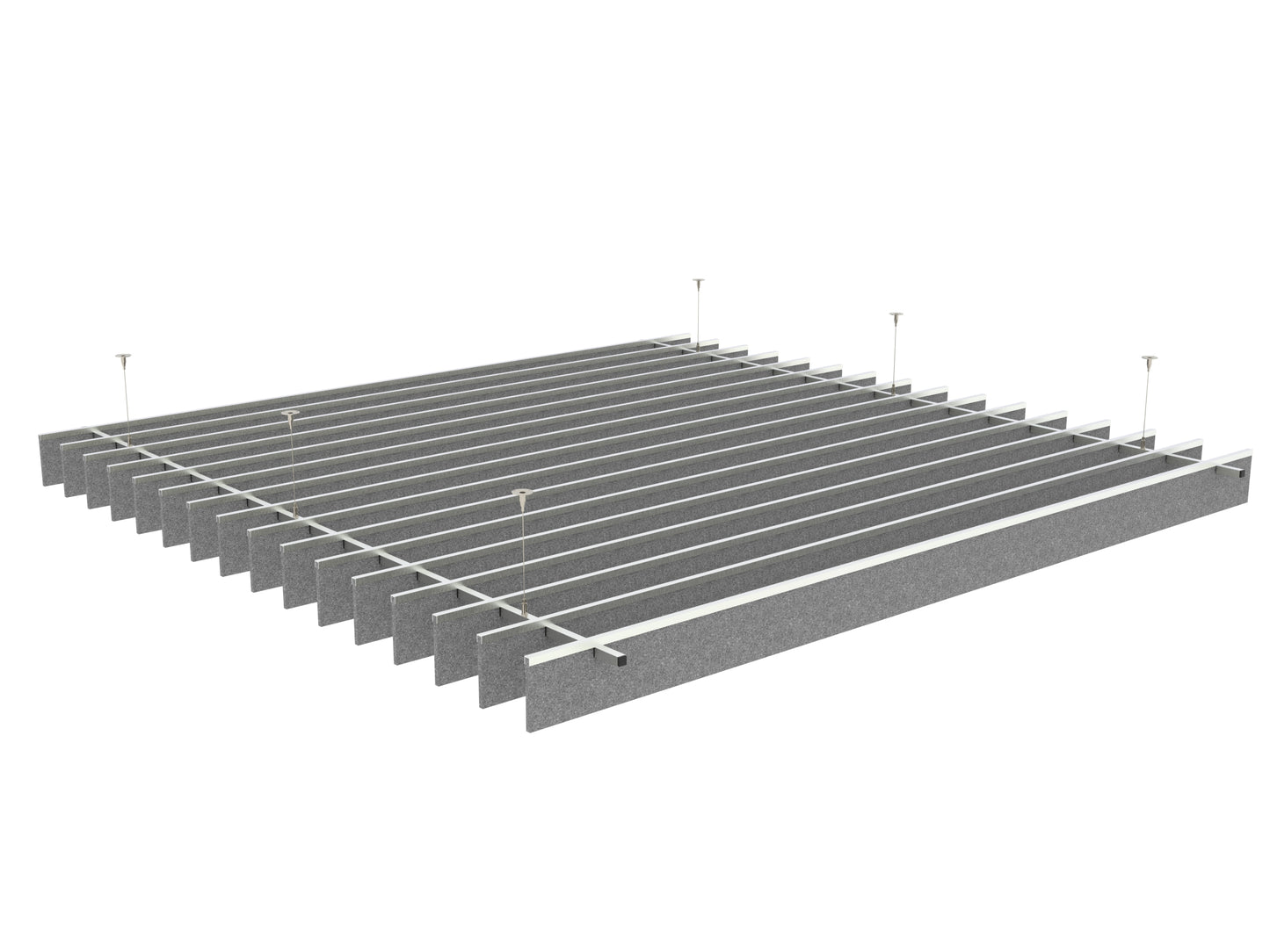 Acoustic Rectangle Baffle Assembly 6" High x 8'x8'