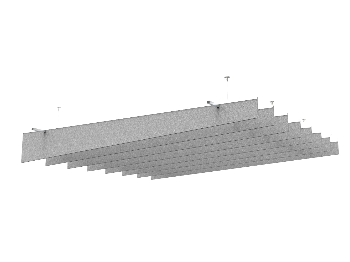 Acoustic Slanted Baffle Assembly 12" High x 8'x8'