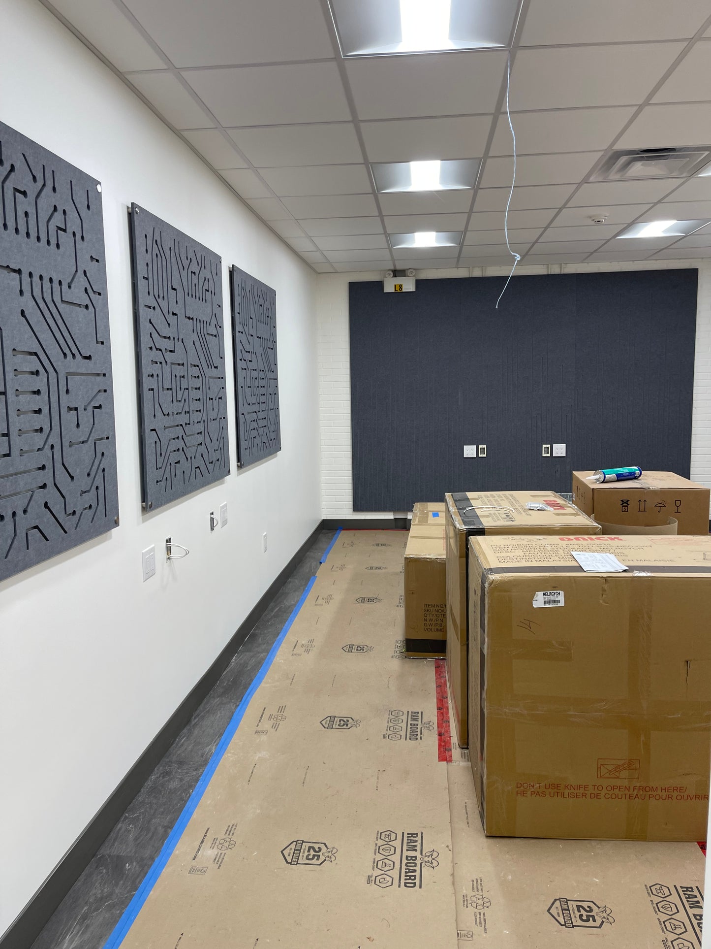 4x8 Acoustic Wall Covering - Beveled Rectangles