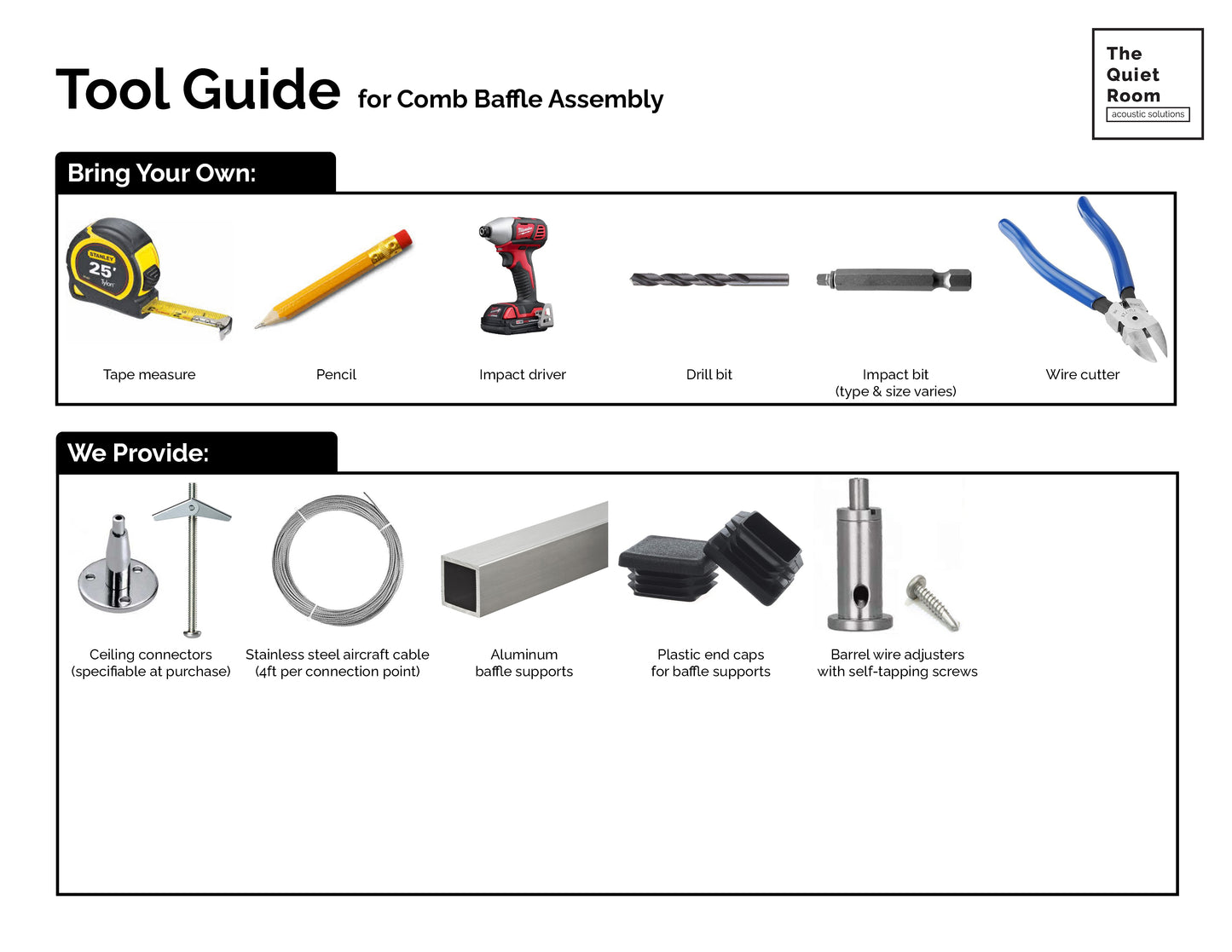 Acoustic Comb Baffle Assembly 47"