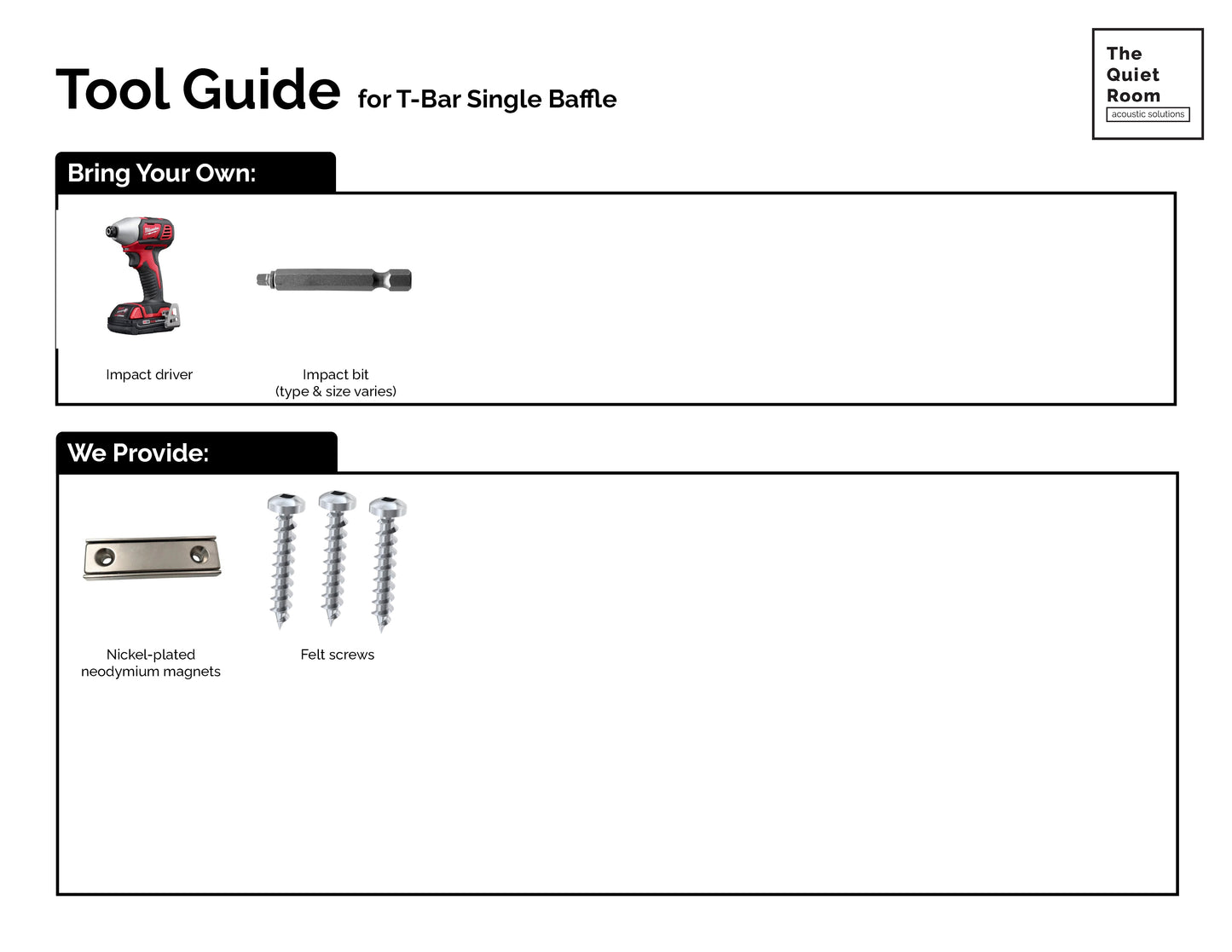 Acoustic T-Bar Single Baffle - Slanted