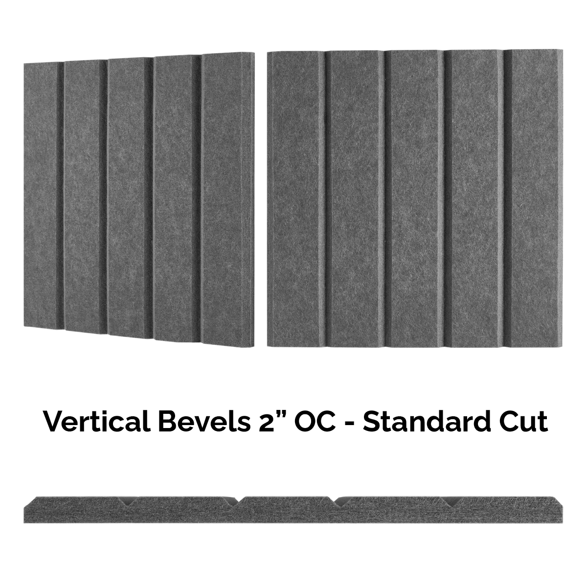 4x9 Acoustic Wall Covering - Vertical Bevels