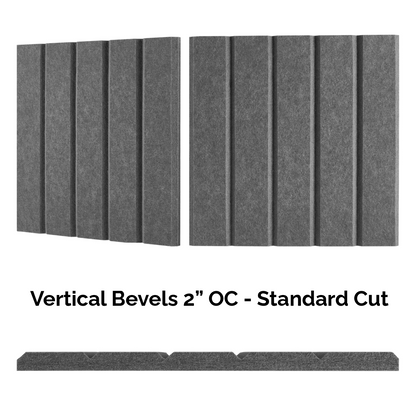 4x9 Acoustic Wall Covering - Vertical Bevels