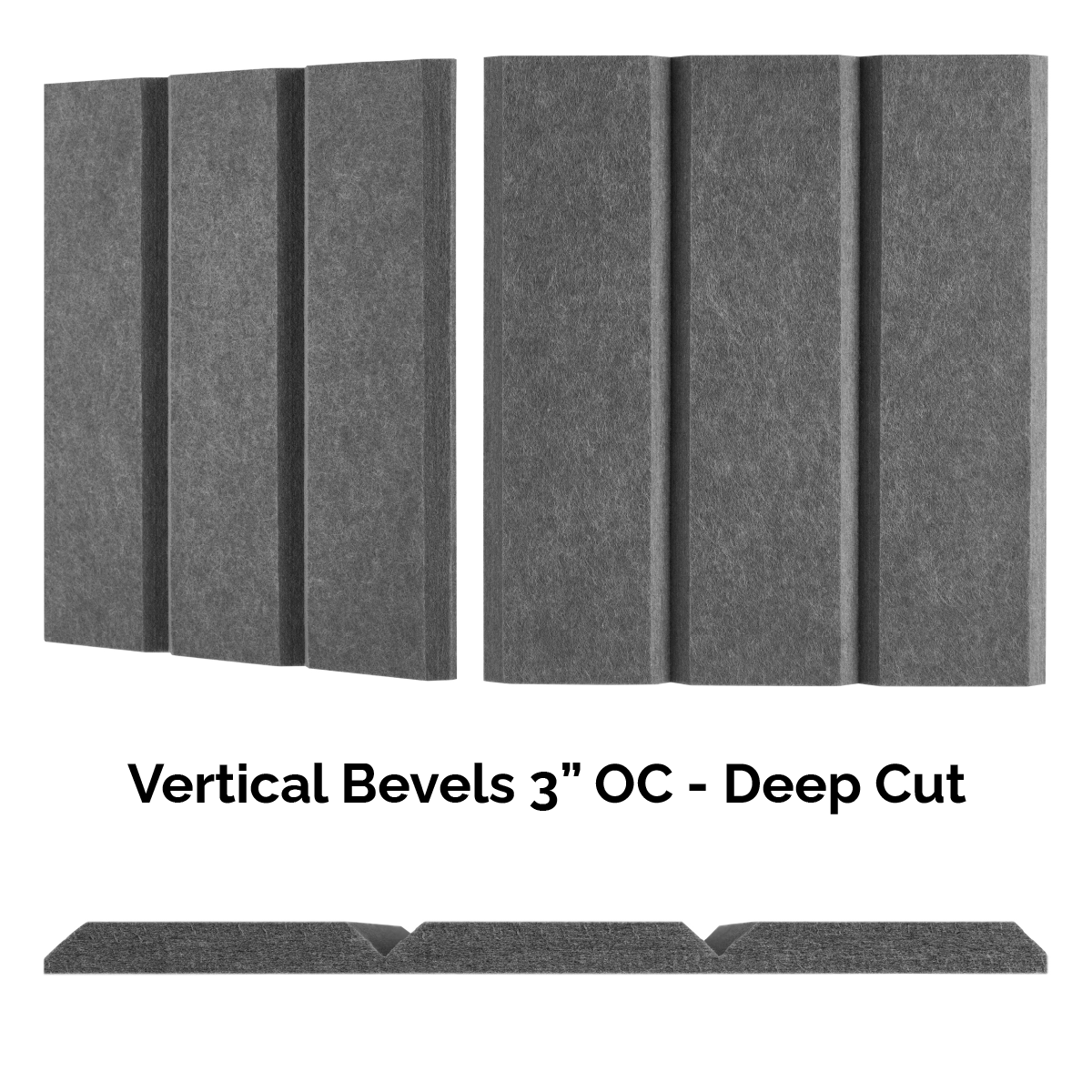 4x9 Acoustic Wall Covering - Vertical Bevels
