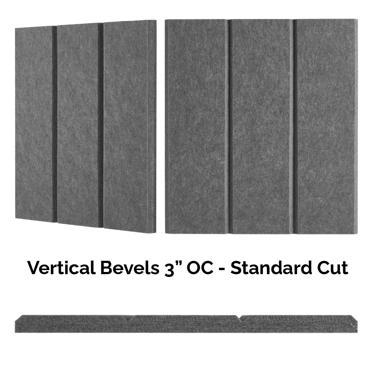 2" Vertical bevels - Acoustic Wallcovering