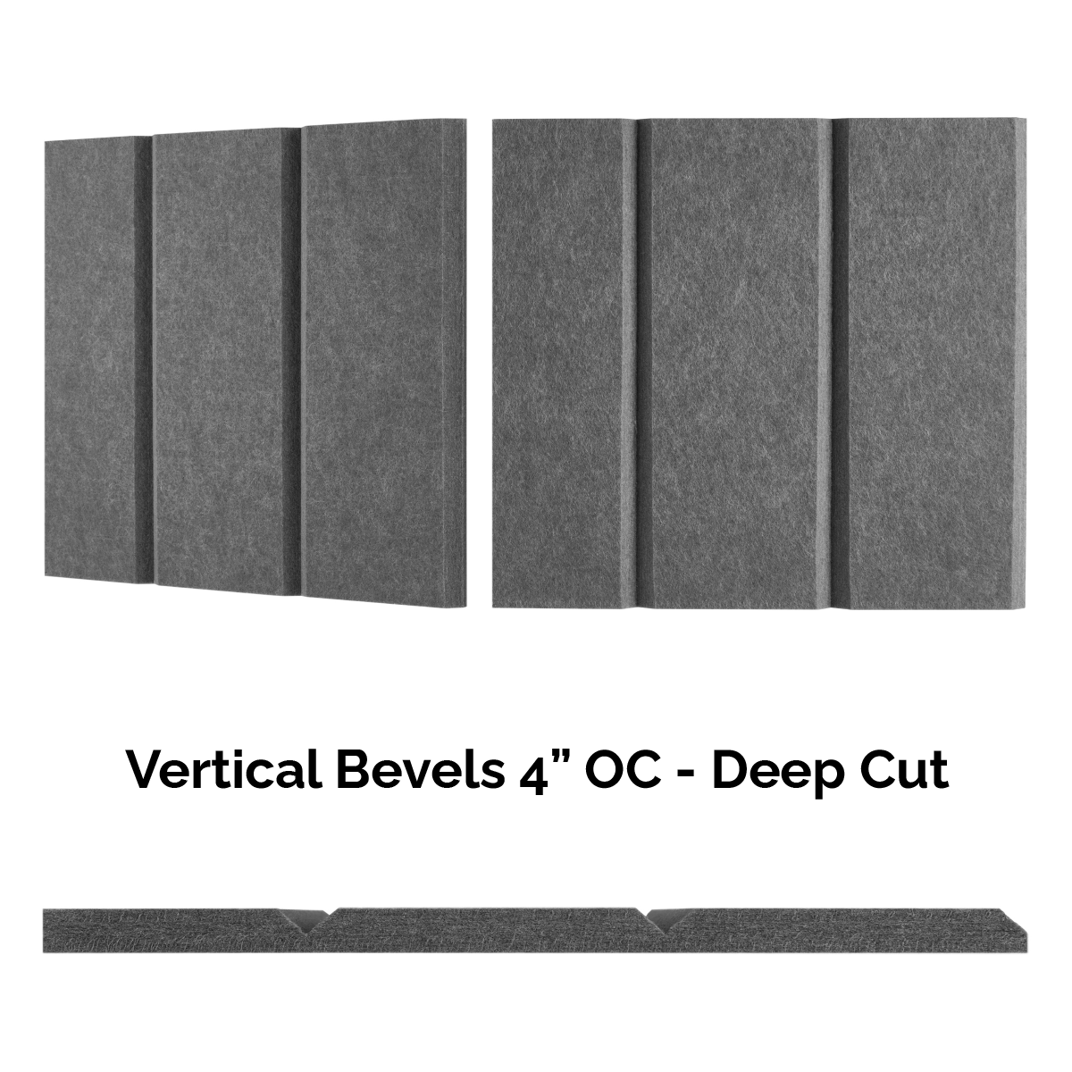 4x9 Acoustic Wall Covering - Vertical Bevels