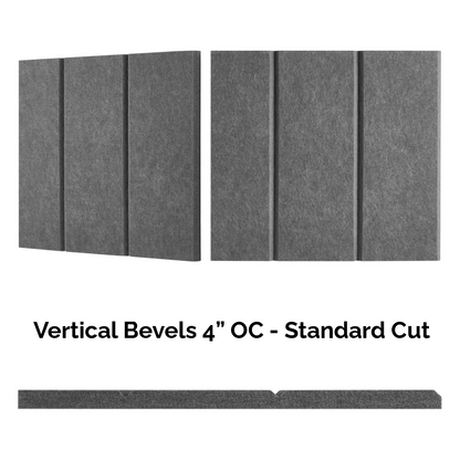 4x9 Acoustic Wall Covering - Vertical Bevels
