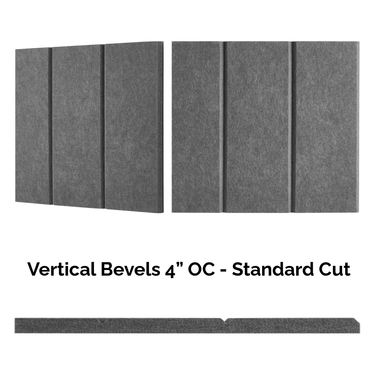 4" Vertical bevels - Acoustic Wallcovering