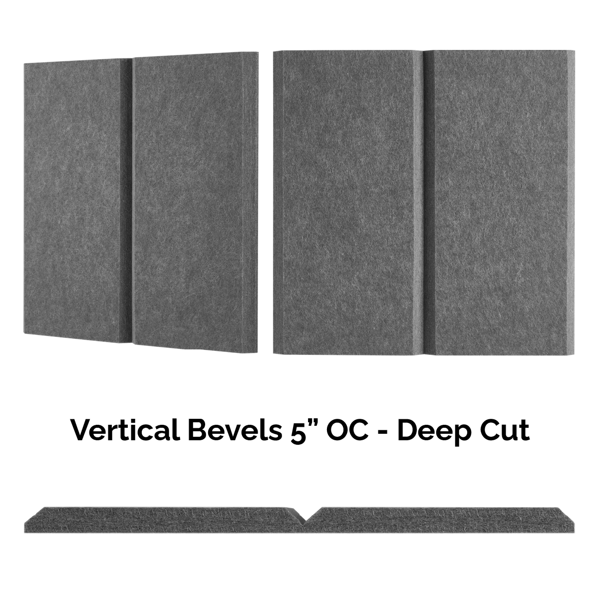 5" Vertical bevels - Acoustic Wallcovering