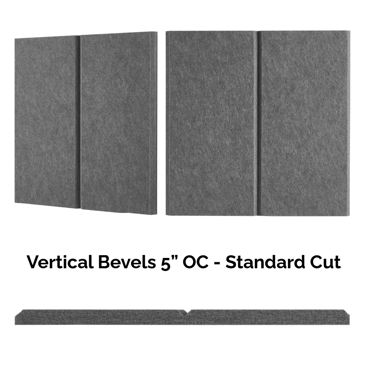 5" Vertical bevels - Acoustic Wallcovering