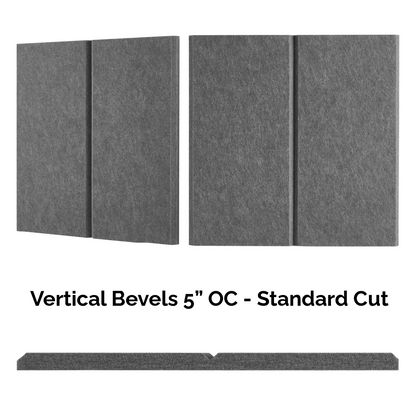 5" Vertical bevels - Acoustic Wallcovering