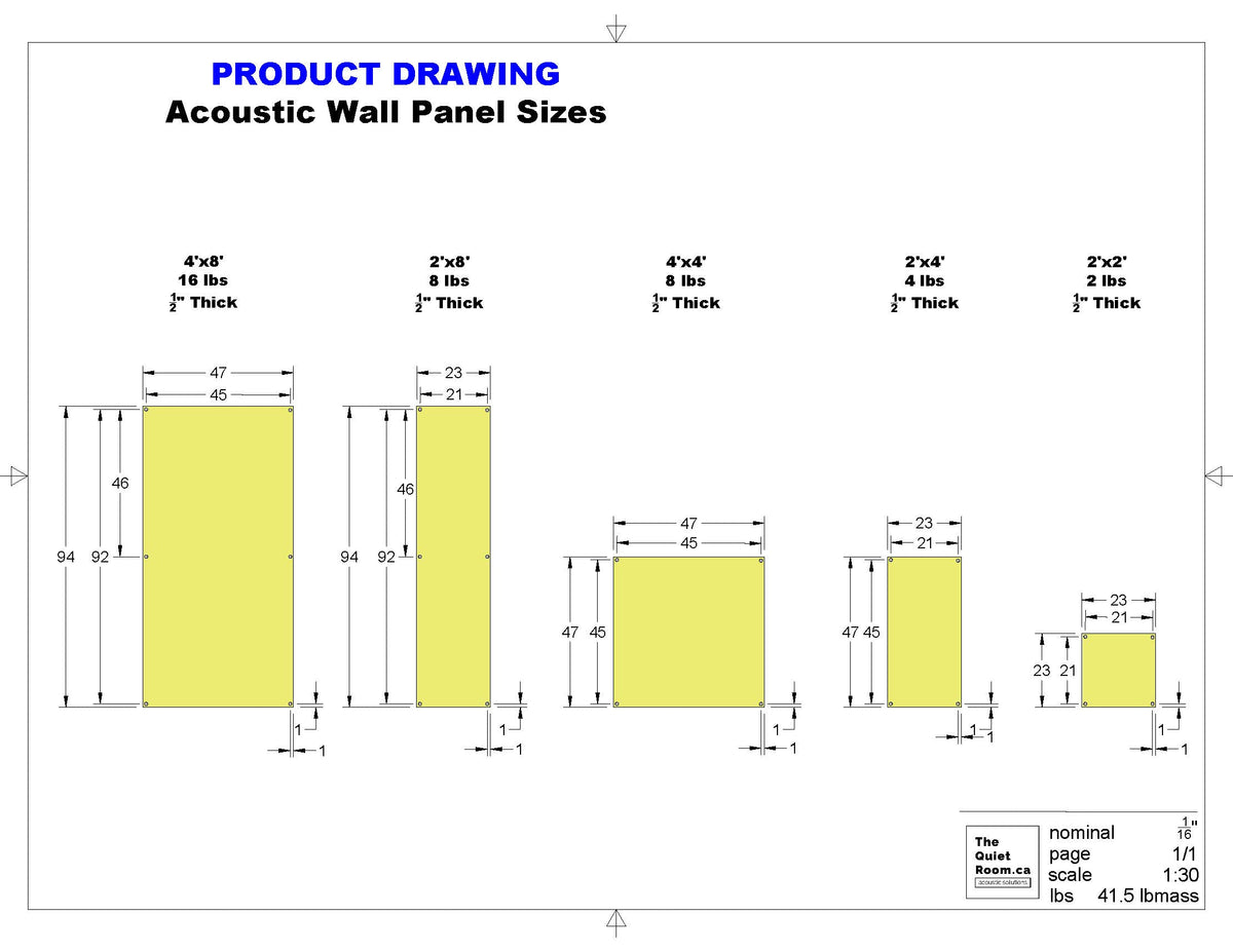 2x4 Acoustic Wall Panel - Standard – The Quiet Room USA Inc.