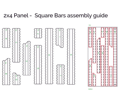 2x4 Acoustic Wall Panel - Bars (Pearl on Taupe)